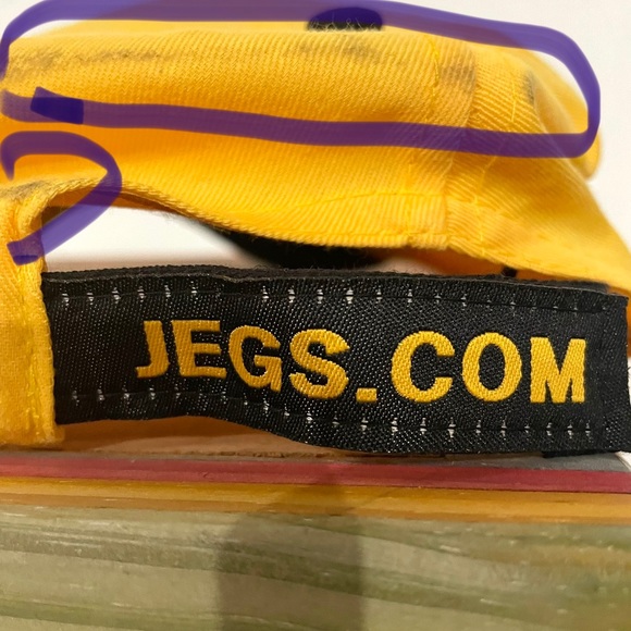 JEGS High Performance Racing Hat Cap Yellow & Black One Size Adjustable - Picture 6 of 9